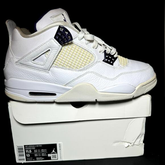 Size 11.5 - Nike Air Jordan 4 Retro Purple Metallic...